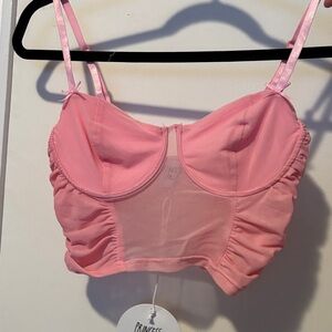 Princess Polly Light Pink Underwire Bustier Crop Top